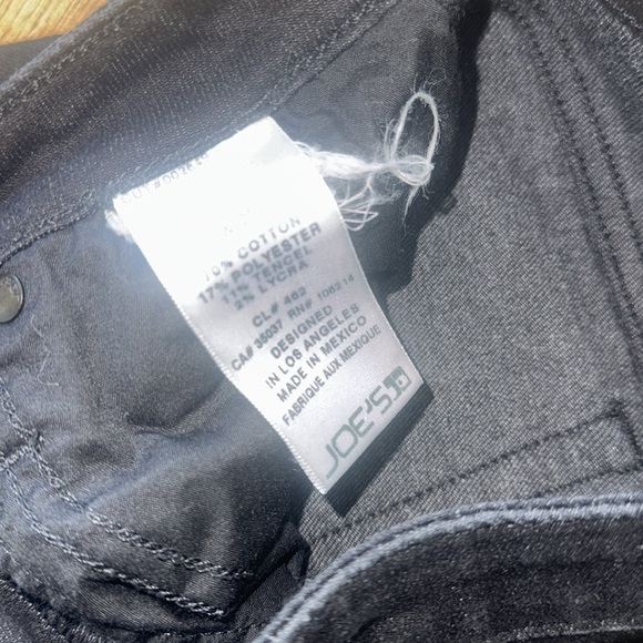 Joe’s Jeans Skinny Leg Frayed Raw Hem Ankle Cropped Black Denim Jeans - Picture 8 of 10